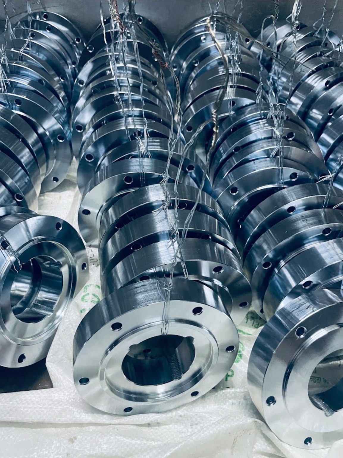 Zinc-plated metal components work example