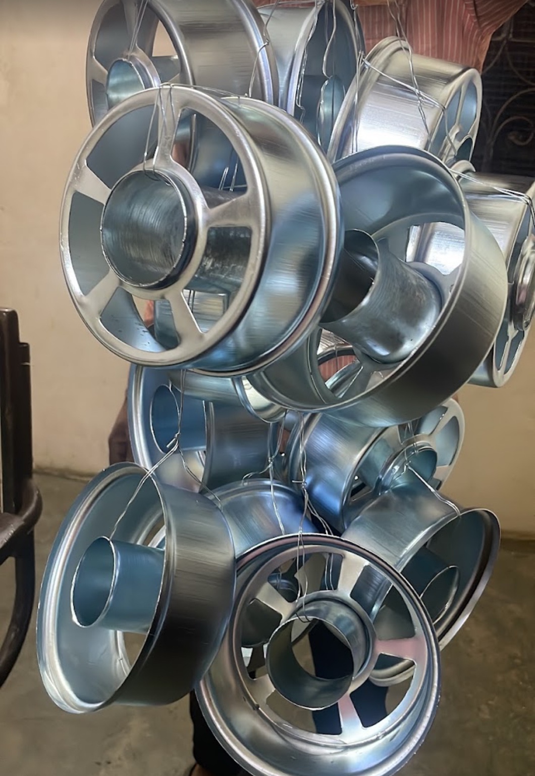 Zinc-plated formed components work example